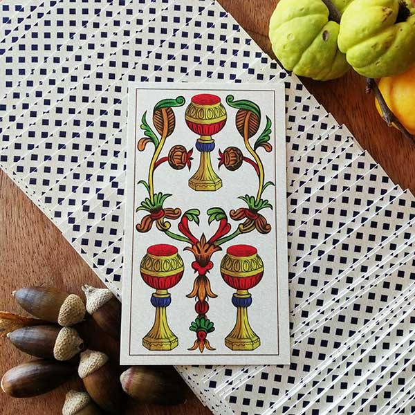 Tres de Copas del Swiss Marseille Tarot